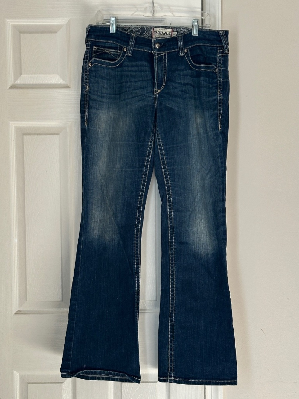 Ariat R.E.A.L. Mid Rise Stretch Whipstitch Bootcut Jeans Size 32 Long